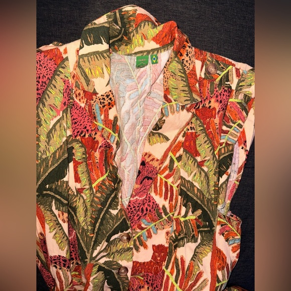 FARM Rio button up mini dress - Picture 2 of 5